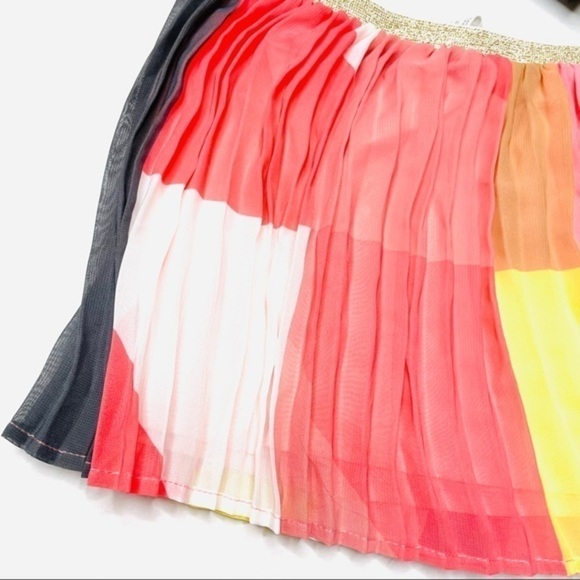 h&m NWOT Color Block Toddler Girl’s Pleated Skirt - Picture 2 of 6